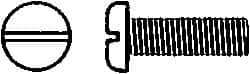 Value Collection - M10x1.50 Metric Coarse, 35mm Length Under Head Slotted Drive Machine Screw - Pan Head, Grade 18-8 & A2 Stainless Steel, Uncoated, Without Washer - Benchmark Tooling
