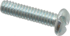 Value Collection - #2-56 UNC, 3/8" Length Under Head Slotted Drive Machine Screw - Pan Head, Grade J82 Steel, Zinc-Plated Finish, Without Washer - Benchmark Tooling