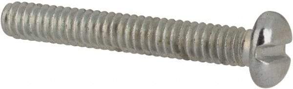 Value Collection - #2-56 UNC, 5/8" Length Under Head Slotted Drive Machine Screw - Pan Head, Grade J82 Steel, Zinc-Plated Finish, Without Washer - Benchmark Tooling