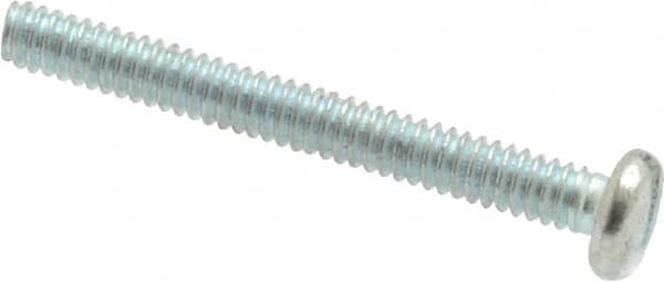 Value Collection - #2-56 UNC, 3/4" Length Under Head Slotted Drive Machine Screw - Pan Head, Grade J82 Steel, Zinc-Plated Finish, Without Washer - Benchmark Tooling