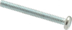 Value Collection - #2-56 UNC, 3/4" Length Under Head Slotted Drive Machine Screw - Pan Head, Grade J82 Steel, Zinc-Plated Finish, Without Washer - Benchmark Tooling