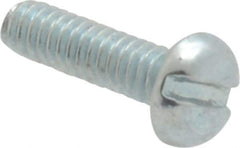 Value Collection - #3-48 UNC, 3/8" Length Under Head Slotted Drive Machine Screw - Pan Head, Grade J82 Steel, Zinc-Plated Finish, Without Washer - Benchmark Tooling