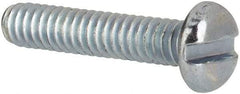 Value Collection - #3-48 UNC, 1/2" Length Under Head Slotted Drive Machine Screw - Pan Head, Grade J82 Steel, Zinc-Plated Finish, Without Washer - Benchmark Tooling