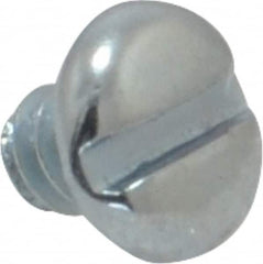 Value Collection - #4-40 UNC, 1/8" Length Under Head Slotted Drive Machine Screw - Pan Head, Grade 2 Steel, Zinc-Plated Finish, Without Washer - Benchmark Tooling
