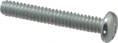Value Collection - #4-40 UNC, 3/4" Length Under Head Slotted Drive Machine Screw - Pan Head, Grade J82 Steel, Zinc-Plated Finish, Without Washer - Benchmark Tooling