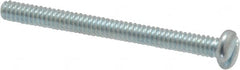 Value Collection - #4-40 UNC, 1-1/4" Length Under Head Slotted Drive Machine Screw - Pan Head, Grade J82 Steel, Zinc-Plated Finish, Without Washer - Benchmark Tooling