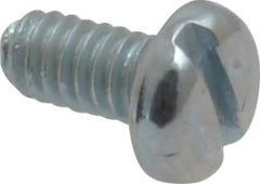 Value Collection - #5-40 UNC, 1/4" Length Under Head Slotted Drive Machine Screw - Pan Head, Grade 2 Steel, Zinc-Plated Finish, Without Washer - Benchmark Tooling