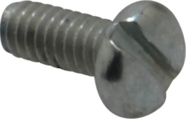 Value Collection - #5-40 UNC, 5/16" Length Under Head Slotted Drive Machine Screw - Pan Head, Grade J82 Steel, Zinc-Plated Finish, Without Washer - Benchmark Tooling
