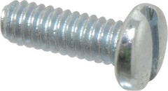 Value Collection - #5-40 UNC, 3/8" Length Under Head Slotted Drive Machine Screw - Pan Head, Grade J82 Steel, Zinc-Plated Finish, Without Washer - Benchmark Tooling