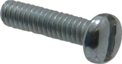 Value Collection - #5-40 UNC, 1/2" Length Under Head Slotted Drive Machine Screw - Pan Head, Grade 2 Steel, Zinc-Plated Finish, Without Washer - Benchmark Tooling