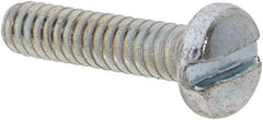 Value Collection - #6-32 UNC, 5/8" Length Under Head Slotted Drive Machine Screw - Pan Head, Grade 2 Steel, Zinc-Plated Finish, Without Washer - Benchmark Tooling