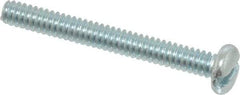 Value Collection - #6-32 UNC, 1-1/4" Length Under Head Slotted Drive Machine Screw - Pan Head, Grade 2 Steel, Zinc-Plated Finish, Without Washer - Benchmark Tooling