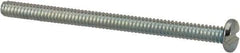 Value Collection - #6-32 UNC, 2" Length Under Head Slotted Drive Machine Screw - Pan Head, Grade J82 Steel, Zinc-Plated Finish, Without Washer - Benchmark Tooling