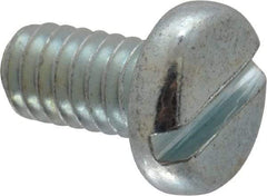 Value Collection - #8-32 UNC, 5/16" Length Under Head Slotted Drive Machine Screw - Pan Head, Grade J82 Steel, Zinc-Plated Finish, Without Washer - Benchmark Tooling