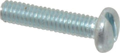 Value Collection - #8-32 UNC, 3/4" Length Under Head Slotted Drive Machine Screw - Pan Head, Grade J82 Steel, Zinc-Plated Finish, Without Washer - Benchmark Tooling
