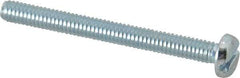 Value Collection - #8-32 UNC, 1-3/4" Length Under Head Slotted Drive Machine Screw - Pan Head, Grade J82 Steel, Zinc-Plated Finish, Without Washer - Benchmark Tooling