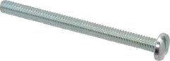 Value Collection - #8-32 UNC, 2" Length Under Head Slotted Drive Machine Screw - Pan Head, Grade J82 Steel, Zinc-Plated Finish, Without Washer - Benchmark Tooling