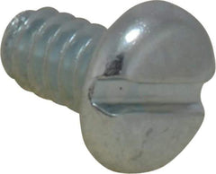 Value Collection - #10-24 UNC, 5/16" Length Under Head Slotted Drive Machine Screw - Pan Head, Grade J82 Steel, Zinc-Plated Finish, Without Washer - Benchmark Tooling