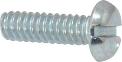 Value Collection - #10-24 UNC, 5/8" Length Under Head Slotted Drive Machine Screw - Pan Head, Grade J82 Steel, Zinc-Plated Finish, Without Washer - Benchmark Tooling