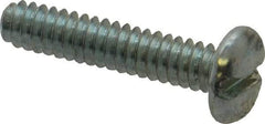 Value Collection - #10-24 UNC, 7/8" Length Under Head Slotted Drive Machine Screw - Pan Head, Grade J82 Steel, Zinc-Plated Finish, Without Washer - Benchmark Tooling