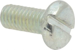 Value Collection - #10-32 UNF, 7/16" Length Under Head Slotted Drive Machine Screw - Pan Head, Grade J82 Steel, Zinc-Plated Finish, Without Washer - Benchmark Tooling