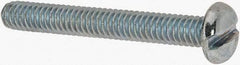 Value Collection - 1/4-20 UNC, 2" Length Under Head Slotted Drive Machine Screw - Pan Head, Grade J82 Steel, Zinc-Plated Finish, Without Washer - Benchmark Tooling