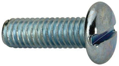 Value Collection - 5/16-18 UNC, 1" Length Under Head Slotted Drive Machine Screw - Pan Head, Grade J82 Steel, Zinc-Plated Finish, Without Washer - Benchmark Tooling