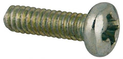 Value Collection - #2-56 UNC, 5/16" Length Under Head Phillips Drive Machine Screw - Pan Head, Grade J82 Steel, Zinc-Plated Finish, Without Washer - Benchmark Tooling