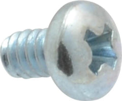 Value Collection - #4-40 UNC, 3/16" Length Under Head Phillips Drive Machine Screw - Pan Head, Grade 2 Steel, Zinc-Plated Finish, Without Washer - Benchmark Tooling