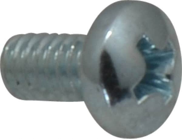 Value Collection - #8-32 UNC, 5/16" Length Under Head Phillips Drive Machine Screw - Pan Head, Grade J82 Steel, Zinc-Plated Finish, Without Washer - Benchmark Tooling