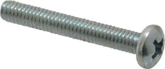 Value Collection - #8-32 UNC, 1-1/4" Length Under Head Phillips Drive Machine Screw - Pan Head, Grade 2 Steel, Zinc-Plated Finish, Without Washer - Benchmark Tooling