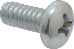 Value Collection - #10-24 UNC, 7/16" Length Under Head Phillips Drive Machine Screw - Pan Head, Grade J82 Steel, Zinc-Plated Finish, Without Washer - Benchmark Tooling