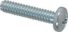 Value Collection - #10-24 UNC, 7/8" Length Under Head Phillips Drive Machine Screw - Pan Head, Grade 2 Steel, Zinc-Plated Finish, Without Washer - Benchmark Tooling