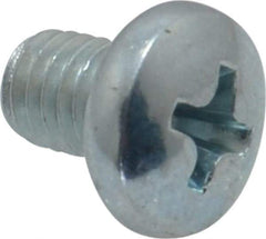 Value Collection - #10-32 UNF, 1/4" Length Under Head Phillips Drive Machine Screw - Pan Head, Grade 2 Steel, Zinc-Plated Finish, Without Washer - Benchmark Tooling