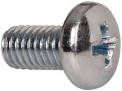 Value Collection - #10-32 UNF, 3/8" Length Under Head Phillips Drive Machine Screw - Pan Head, Grade J82 Steel, Zinc-Plated Finish, Without Washer - Benchmark Tooling