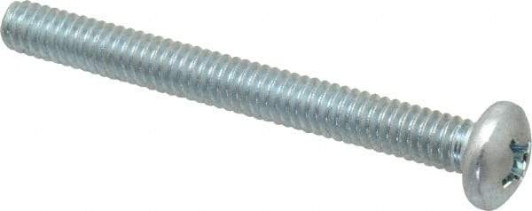 Value Collection - 1/4-20 UNC, 2-1/2" Length Under Head Phillips Drive Machine Screw - Pan Head, Grade 2 Steel, Zinc-Plated Finish, Without Washer - Benchmark Tooling