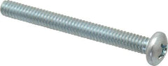 Value Collection - 1/4-20 UNC, 2-1/2" Length Under Head Phillips Drive Machine Screw - Pan Head, Grade 2 Steel, Zinc-Plated Finish, Without Washer - Benchmark Tooling