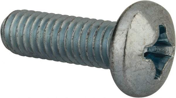 Value Collection - 5/16-18 UNC, 1" Length Under Head Phillips Drive Machine Screw - Pan Head, Grade 2 Steel, Zinc-Plated Finish, Without Washer - Benchmark Tooling