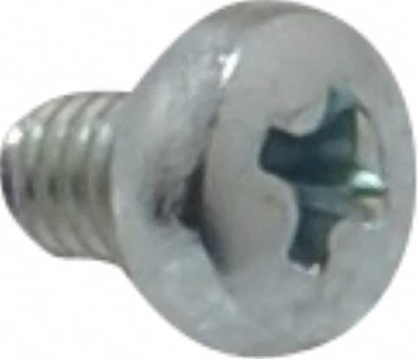 Value Collection - M3x0.50, 4mm Length Under Head Phillips Drive Machine Screw - Pan Head, Grade 4.8 Steel, Zinc-Plated Finish, Without Washer - Benchmark Tooling