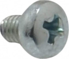 Value Collection - M3x0.50, 4mm Length Under Head Phillips Drive Machine Screw - Pan Head, Grade 4.8 Steel, Zinc-Plated Finish, Without Washer - Benchmark Tooling