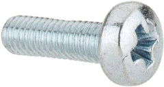 Value Collection - M3x0.50, 10mm Length Under Head Phillips Drive Machine Screw - Pan Head, Grade 4.8 Steel, Zinc-Plated Finish, Without Washer - Benchmark Tooling