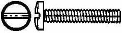 Value Collection - #4-40 UNC, 5/8" Length Under Head Slotted Drive Machine Screw - Binding Head, Grade J82 Steel, Zinc-Plated Finish, Without Washer - Benchmark Tooling