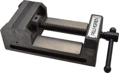 Palmgren - 4-1/2" Jaw Opening Capacity x 1-1/2" Throat Depth, Horizontal Drill Press Vise - 4" Wide Jaw, Stationary Base, Standard Speed, 7-5/16" OAL x 2-3/4" Overall Height - Benchmark Tooling