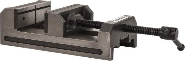 Palmgren - 6" Jaw Opening Capacity x 2" Throat Depth, Horizontal Drill Press Vise - 6" Wide Jaw, Stationary Base, Standard Speed, 11-15/16" OAL x 3-1/2" Overall Height - Benchmark Tooling