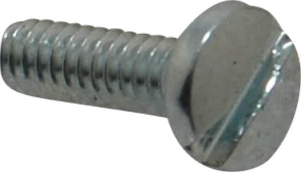 Value Collection - #4-40 UNC, 3/8" Length Under Head Slotted Drive Machine Screw - Binding Head, Grade J82 Steel, Zinc-Plated Finish, Without Washer - Benchmark Tooling