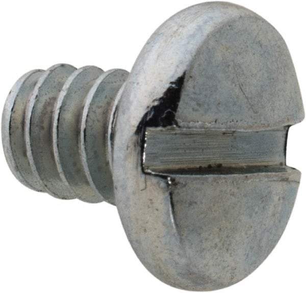 Value Collection - #6-32 UNC, 3/16" Length Under Head Slotted Drive Machine Screw - Binding Head, Grade J82 Steel, Zinc-Plated Finish, Without Washer - Benchmark Tooling