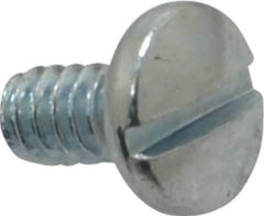 Value Collection - #6-32 UNC, 1/4" Length Under Head Slotted Drive Machine Screw - Binding Head, Grade J82 Steel, Zinc-Plated Finish, Without Washer - Benchmark Tooling