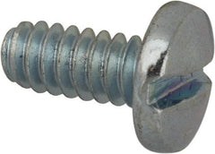 Value Collection - #6-32 UNC, 5/16" Length Under Head Slotted Drive Machine Screw - Binding Head, Grade J82 Steel, Zinc-Plated Finish, Without Washer - Benchmark Tooling