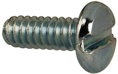 Value Collection - #6-32 UNC, 3/8" Length Under Head Slotted Drive Machine Screw - Binding Head, Grade J82 Steel, Zinc-Plated Finish, Without Washer - Benchmark Tooling