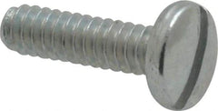 Value Collection - #6-32 UNC, 1/2" Length Under Head Slotted Drive Machine Screw - Binding Head, Grade J82 Steel, Zinc-Plated Finish, Without Washer - Benchmark Tooling